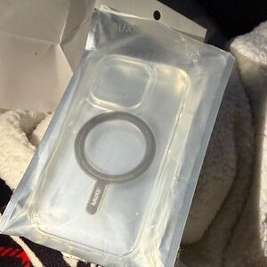 Clear Phone Case with Black Ring